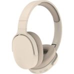 Yeni Nesil Şık Ergonomik Tasarım Extra Bass Kablosuz Bluetooth Mikrofonlu Spor Kulaklık - Krem