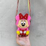 Yeni Pembe Minnie Mouse Silikon Mini Omuz Askılı Çocuk Çantası - Karışık