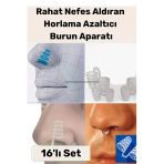 Yeni Seri Rahatlatıcı Uyku Önleyici Horlama Azaltıcı Nefes Alıp Verme Burun Delik Aparatı 16'lı Set