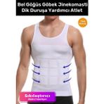 Yeni Sezon Bel Göğüs Dik Duruş Jinekomasti Toparlayıcı Erkek Extra Göbek Korse Atlet - Beyaz
