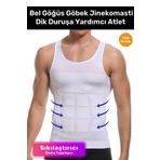 Yeni Sezon Bel Göğüs Dik Duruş Jinekomasti Toparlayıcı Erkek Extra Göbek Sıkılaştırıcı Korse Atlet