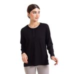 Yeni Sezon Kadın Orta Yaş ve Üzeri Uzun Kollu Yaka Desenli Likralı Anne Penye Bluz 6390