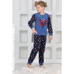 Yeni Sezon Sonbahar/kış Erkek Çocuk Skate 8 Desenli Polar Pijama Takımı 4536 - 8 - 9 Yaş - Mavi