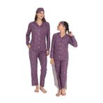 Yeni Sezon Sonbahar/Kış Kız Çocuk Yıldız Desenli Süet Pijama Takımı 2724-10 Lila