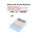 Yeni Tasarım Renkli Büyük Düğme Elektronik Hesap Makinesi 14 Haneli Temel Matematik Yüzde Hesap