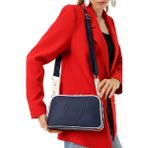Yeni Trend Orta Boy Çok Bölmeli Kadın Omuz Çantası 25CM * 17CM * 10CM - 25 x 17 cm - Lacicert - Kırmızı