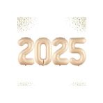 Yeni Yıl Büyük 2025 Folyobalonları 34 Inç Mutlu Yıllar Süslemeleri Yılbaşı Arifesi Parti Malzemeleri, 78784511003