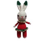 Yeni Yıl Miniş Tavşan Uyku Arkadaşı Amigurumi Organik Oyuncak