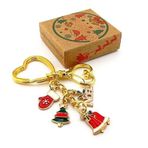 Yeni Yıl Yılbaşı Çam Ağacı Noel Eldiven Charm Çanta Süsü Anahtarlık KY112