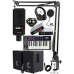 Yenibağ Impressive Paket-3 Stüdyo Ekipmanları Seti (Monitör Mikrofon Ses Kartı Kulaklık Midi Klavye)
