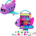Yenibağ Pocket™ Minik Kedi Hava Yolları™ Oyun Seti Polly Pocket Adventures In Rio Uçak Oyun Seti, 2 Mikro Bebek ve Evcil Hayvan, Aksesuarlar, Seyahat Oyuncağı Uçak HWP19