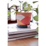 Yenibağ Savana Saksı+Tabak • Abstract Yeşil Sarı (Orta)