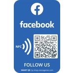 Yeniden Kullanılabilir Takipçiler ve Beğeniler Facebook için Tap Sticker - 1-Sticker - QR & Tap NFC Sticker - Bizi Facebook'ta Takip Edin Tap Sticker - iPhone & Android - Beğeni Çıkartma Alın - Evde