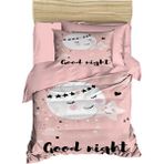 Yenidoğan Kız Bebek Nevresim Takımı %100 Pamuklu Good Night