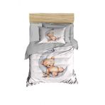 Yenidoğan Kız / Erkek Unisex Bebek Nevresim Takımı 3d Pamuklu Uykudaki Ayıcık