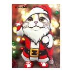 Yenigeldi 1 Adet 40 Cm Noel Baba Kedi Yılbaşı Yastık Yılbaşı Süsü