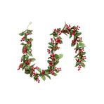 Yenigeldi 1 Adet Kokina Red Berry Yılbaşı Çelenk, Ev Şömine Parti Kış Noel Yılbaşı Süsü, Yeşil