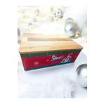 Yenigeldi 1 Adet Metal Yılbaşı Süsü Ahşap Kesme Tahtalı Ekmek Kutusu , Ölçüleri 30*20*11 Cm Çok Amaçlı Kutu