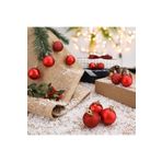 Yenigeldi 12 Adet Kırmızı 4 Cm Yılbaşı Topu , Noel Topu ,Çam Ağacı Topu , Süs Topu