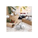 Yenigeldi 12'Li Gümüş 5 Cm Yılbaşı Topu, Noel Topu, Çam Ağacı Topu,Süs Topu
