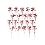 Yenigeldi 2 Adet 17 Cm Kokina Red Berry Yılbaşı Süsü Yılbaşı Uğuru T-105,Kırmızı