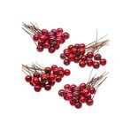 Yenigeldi 24 Adet Mini Uğur Kokina Red Berry Yılbaşı Süsü Gün Işığı Ledli