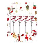 Yenigeldi 4 Adet 18 Cm Kokina Red Berry Yılbaşı Süsü Yılbaşı Uğuru Gün Işığı Ledli