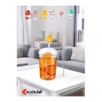 Yenigeldi Kubbe Kapaklı Pipetli Tumbler Isıya Dayanıklı Borosilikat Cam Bardak Kahve Meyve Suyu