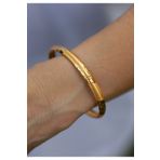 Yenigün Kuyumculuk Hediyelik Yatırımlık Yatay Çizgi Desenli Altın Bilezik