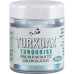 Yenilebilir Metalik Toz Turkuaz 10 gr – Pasta, Kurabiye ve Tatlı Süslemeleri Için Gıda Boyası