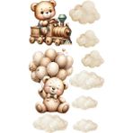 Yenilebilir Şekerli Kağıt Baskısı Cupcake ve Pasta Resim Baskı Ayıcık Temalı 45 - 1 Adet