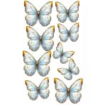 Yenilebilir Şekerli Kağıt Baskısı Cupcake ve Pasta Resim Baskı Kelebek Temalı 16