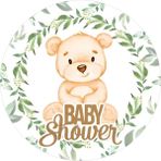 Yenilebilir Yuvarlak Pasta Resim Baskısı 20 cm Şekerli Kağıt Baby Shower Temalı 57 - 1 Adet