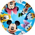 Yenilebilir Yuvarlak Pasta Resim Baskısı 20 cm Şekerli Kağıt Disney Temalı 42