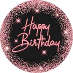 Yenilebilir Yuvarlak Pasta Resim Baskısı 20 cm Şekerli Kağıt Happy Birthday Temalı 70 - 1 Adet