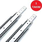 Yeniler YENİLER 45 MM 30 CM FRENLİ TELESKOPİK ÇEKMECE RAYI