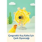 Yenilig Çıngıraklı Kuş Kafesi Çark Oyuncağı – Renkli ve Eğlenceli Kuş Aktivite Oyuncağı