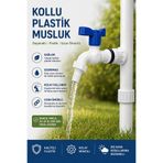 Yenilig Kollu Plastik Musluk Dayanıklı Bahçe Musluğu Sızdırmaz Pratik Kullanım Su Vanası