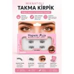 Yenilig Mıknatıslı Takma Kirpik 3D Mink Doğal Görünümlü Manyetik Takma Kirpik Yapıştırıcısız Kolay Kullanım