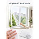 Yenilig Yapışkanlı Tek Kanat Sineklik 125x75 cm – Pencere ve Kapılar İçin Kolay Montajlı Tül Sineklik