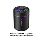Yenilig Yuvarlak Petek Tasarımlı RGB Buhar Makinesi - Dekoratif Işıklı Oda Nemlendirici