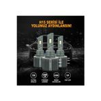 Yenilzd H15 Led Xenon Şimşek Etkili Far Ampulü Csp Çip 15000Lümen Zenon Vrpro