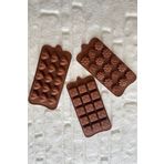 yeninesilevim 3lü Farklı Kalp Çiçek Çikolata Tablet Şekilli Silikon Çikolata/buz Kalıpları