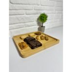 Yeninesilevim Doğal Bambu Kare Sunumluk Tabak Servis Tabağı Kahvaltı Tabağı 25*25 cm