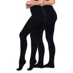 Yenita Bayan THERMO polar külotlu çorap (2'li/4'lü paket) sıcak tutan termal külotlu çorap siyah, kahverengi, kırmızı, mavi, Siyah, S-M