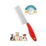 yenitoptan Kedi Köpek Tüy Açma Tarağı Kıtık Topak Açıcı Ergonomik Plastik Saplı Tek Taraflı Bakım Metal Tarak