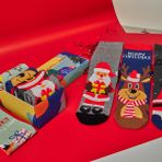 Yeniyıl Desenli 4 lü Paket Kutulu Soket Çorap
