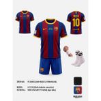 Yenteks Barcelona Lionel Messi 2011 Sezon Şampiyonlar Ligi Çocuk Forma Takımı 4 Parça Forma Şort Çorap Bileklik Hediye - Bordo - 6 Yaş