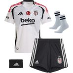 Yenteks .beşiktaş. Kırmızı Şerit Çocuk Forma Takımı 4 Parça Çorap+Bileklik - 105 - Kırmızı - 9 - 10 Yaş