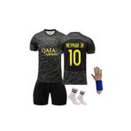 yenteks NEYMAR PSG 22-23 SEZON ÖZEL TASARIM GOLD RENK ÇOÇUK FUTBOL FORMASI BİLEKLİK ÇORAP HEDİYE SSNM3734